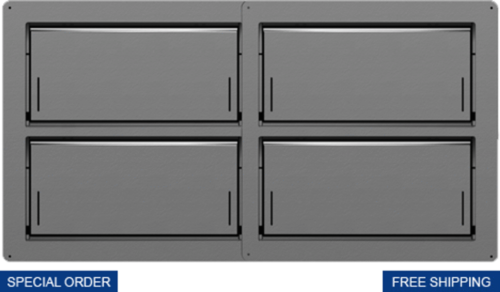 smart vent 1540 150202e 1540 0239 gry insulated block wall 32 12 x 16 quad flood vent gray 574 40497