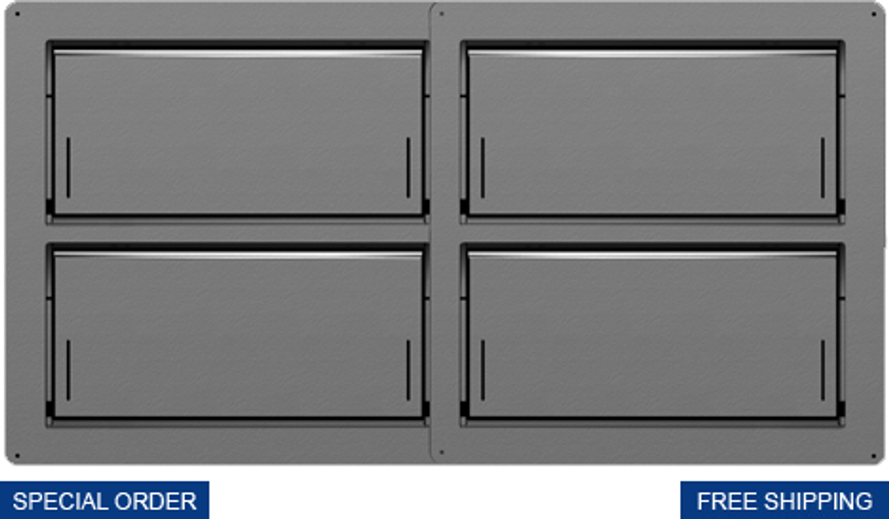 smart vent 1540 150202e 1540 0239 gry insulated block wall 32 12 x 16 quad flood vent gray 574 40497