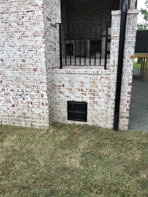 smart vent 1540 511 black dual function double stacker block wall 16 x 16 flood vent 1387 17191