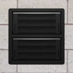 smart vent 1540 511 black dual function double stacker block wall 16 x 16 flood vent 980 40210